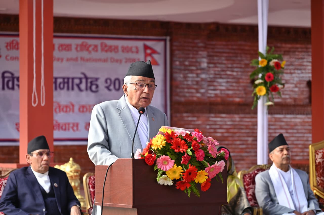 संविधानलाई दस्तावेजमा सीमित नराखी नागरिकले अनुभूत गर्ने गरी लागू गर्नुपर्छ : राष्ट्रपति